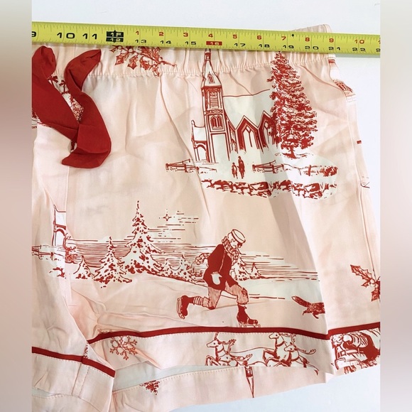 Katie Kime New Holiday Toile Pajama Short Set PJ’s Vintage Retro Size 3XL / 2XL - Picture 10 of 16